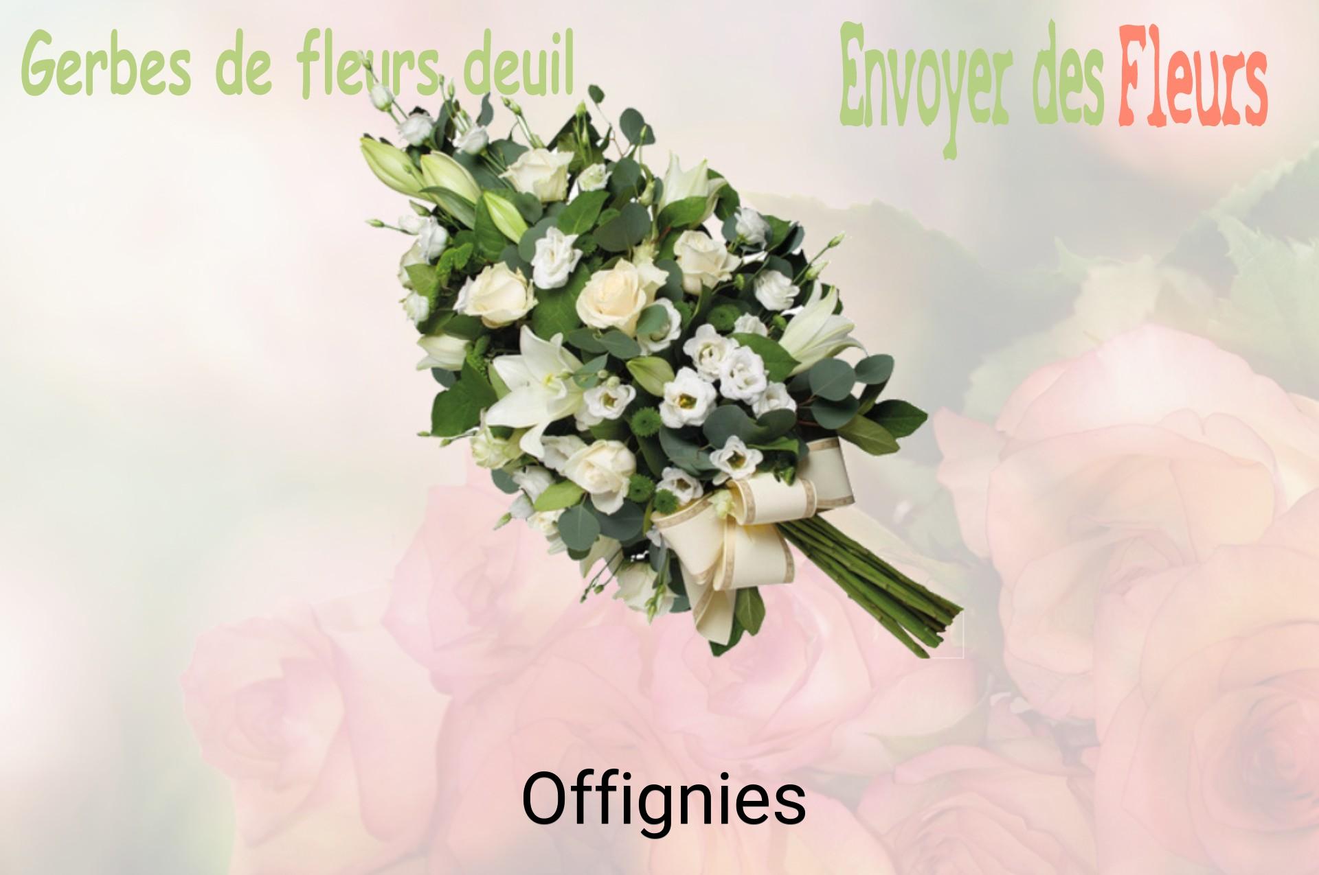 Gerbe de fleurs de deuil livrée à Offignies